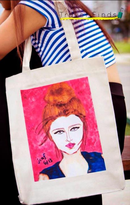 [Jamie Fournier x Travel Finds] Portraits of Women on Canvas Bags: La Fille